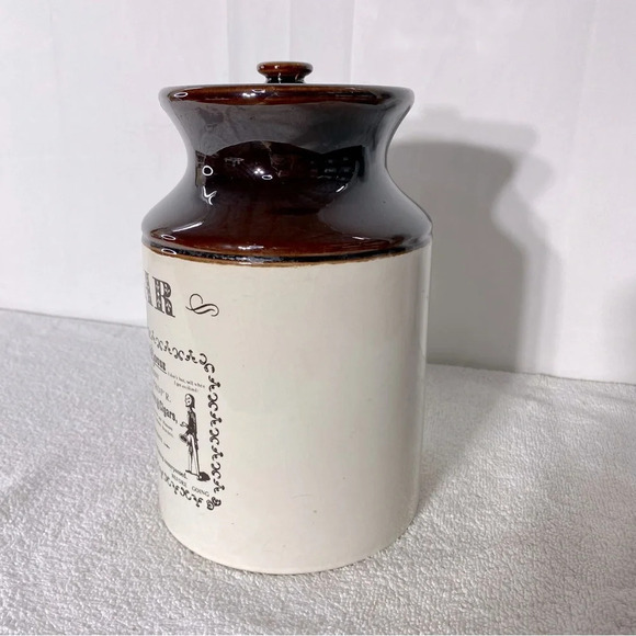 Vintage Ye Old Canadian Crockery Ceramic Abenakis Kitchen Crock Sugar Canister - Picture 5 of 15